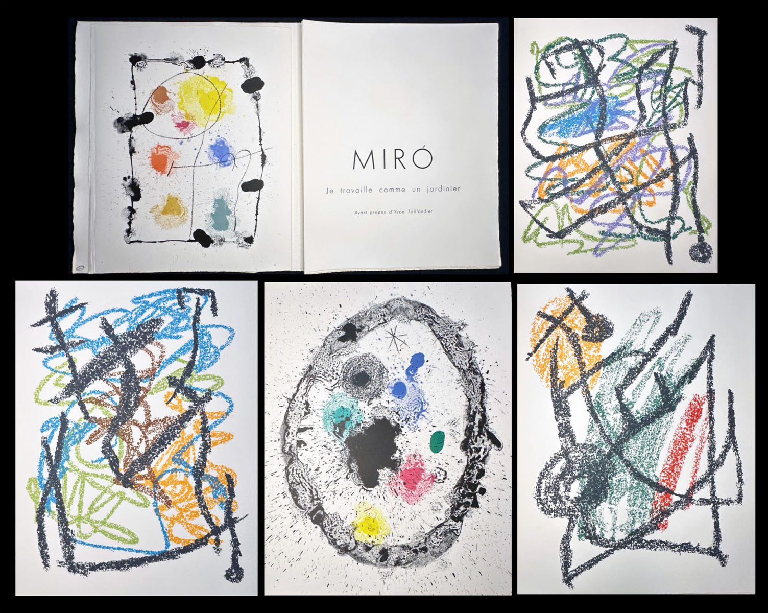 Image for Joan Mir Je Travaille comme un Jardinier (1963) with 9 Original Lithographs Joan Mir Je Travaille comme un Jardinier (1963) with 9 Original Lithographs